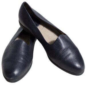 Rockport SZ 8M Navy Blue Women's Leather Loafer Flats Slip On
